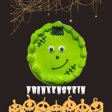 Frankenstein inspired Halloween dog cake