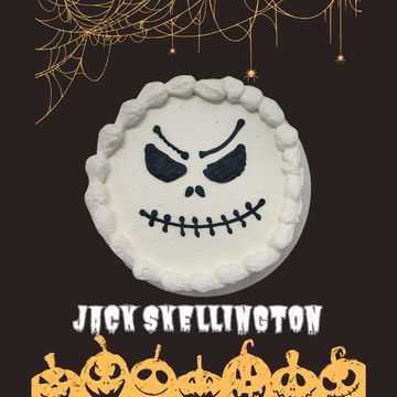 Jack Skellington inspired Halloween dog cake