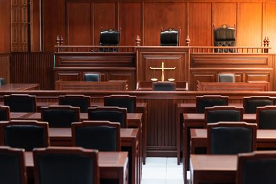 Empty courtroom