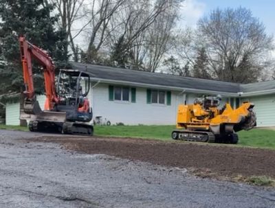 Smooth finish after stump grinding Victor, NY stump removal 