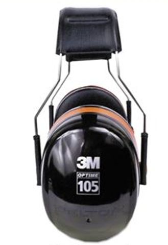 3M H10A Peltor Optime 105 Over the Head Earmuff, Ear Protectors, Hearing Protection, NRR 30 dB,Black