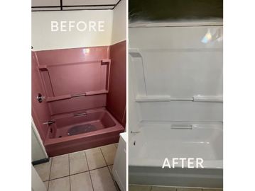 refinished bathroom