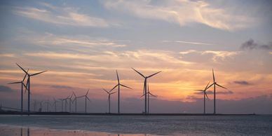 This is a wind power station generating electricity for the bulk electric system.