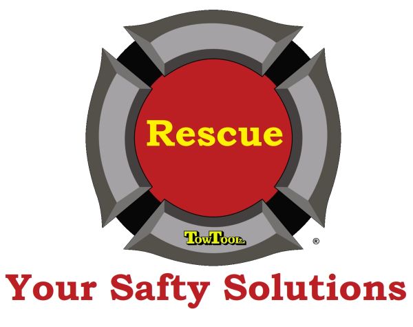 Rescue safety logo with text 'Your Safty Solutions'.