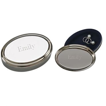 Polished oval jewelry box