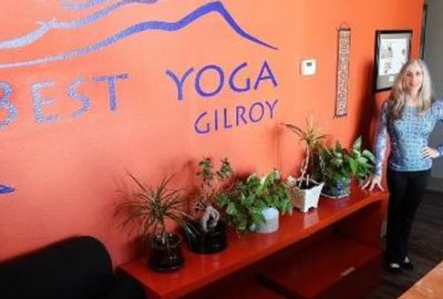 Best Yoga Studios owner, Wendy Mosgrove. Gilroy Dispatch article about the reopening of the studio.