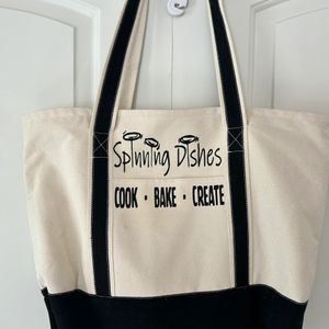 Spinning Dishes Signature Canvas Tote