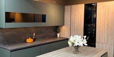 Modern style full flush custom cabinets 