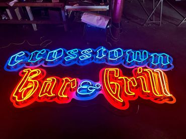 Neon Sign Refurbished and new backer and Vinyl.