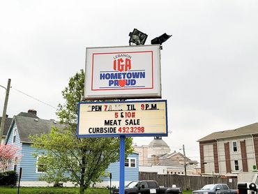 IGA pan face sign face replacement