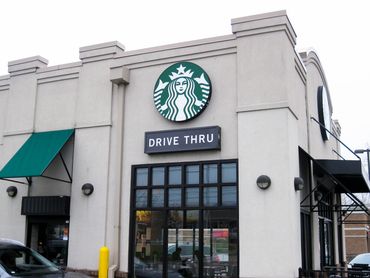 Starbuck logo and box sign