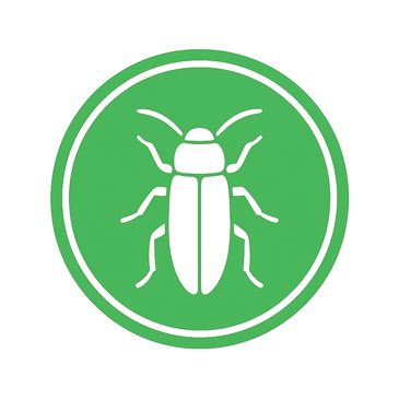 Green circular icon with a white bug silhouette inside.