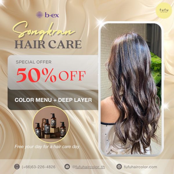 🔥50% Hair Color + Deep Layer Treatment