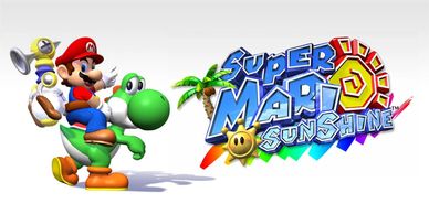 Super Mario Sunshine - Super Mario All-stars version art