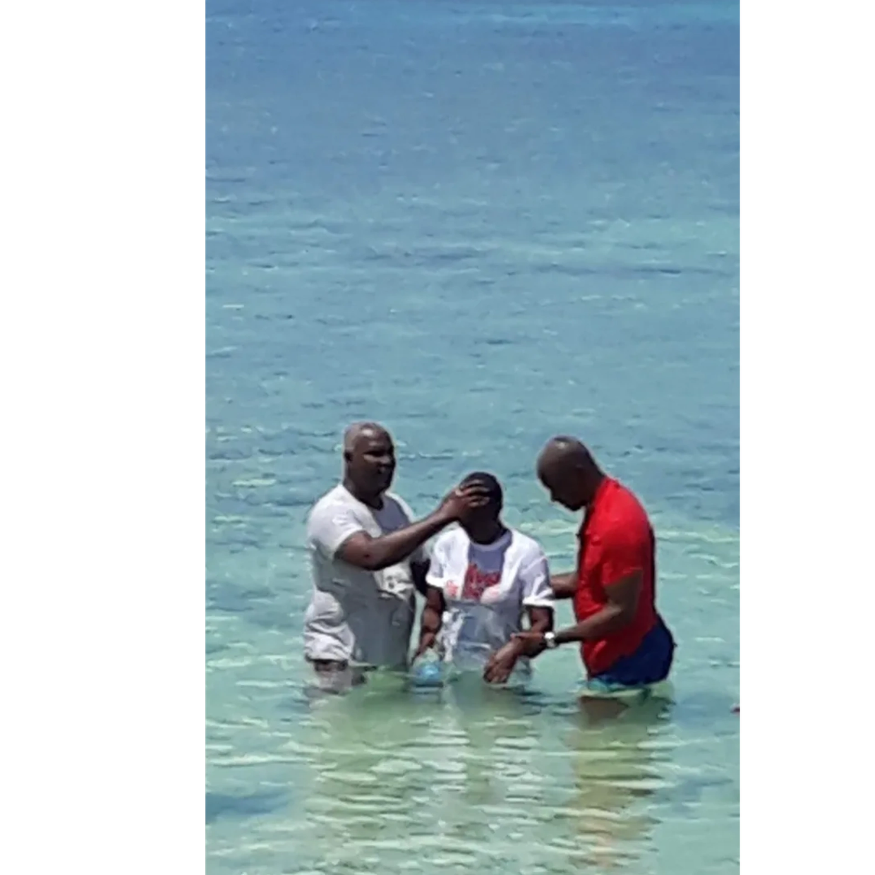 Baptism at Brandon's Beach - "He leadeth me besides still waters"