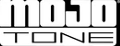 Logo with the text 'MOJO TONE' in bold black letters.