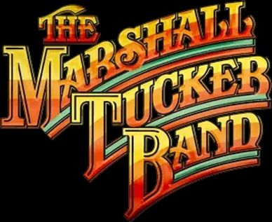 Logo of The Marshall Tucker Band with bold, colorful text on black background.