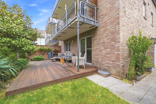 VERKAUF
Köln-Esch
Moderne Erdgeschoss-Wohnung mit Garten, Terrasse & Garage in Seenähe!
Wohnfläche: 