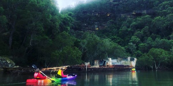 bay kayaks rainbow nerus 2 hmas parramatta kayak tour sydney river adventures