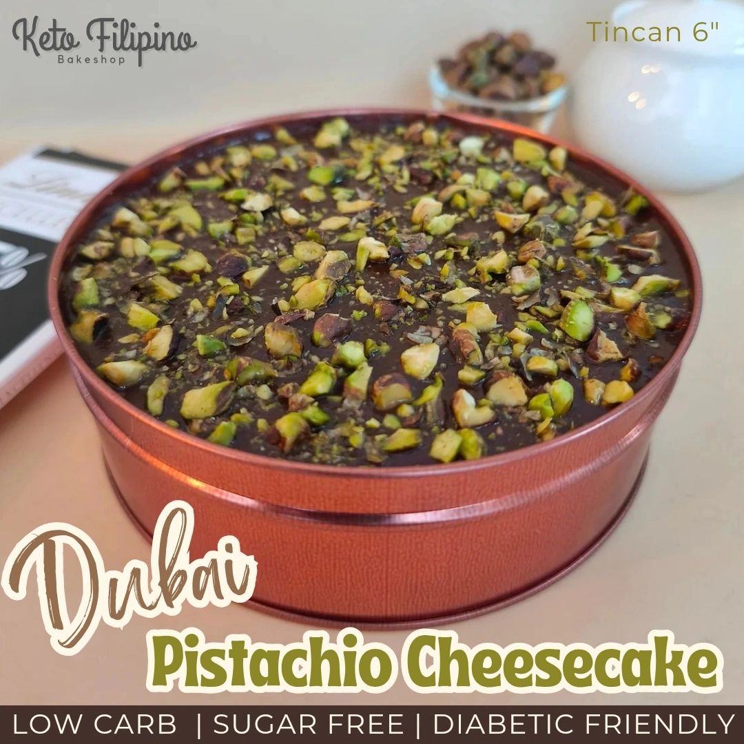 Sugar Free Dubai Pistachio Cheesecake