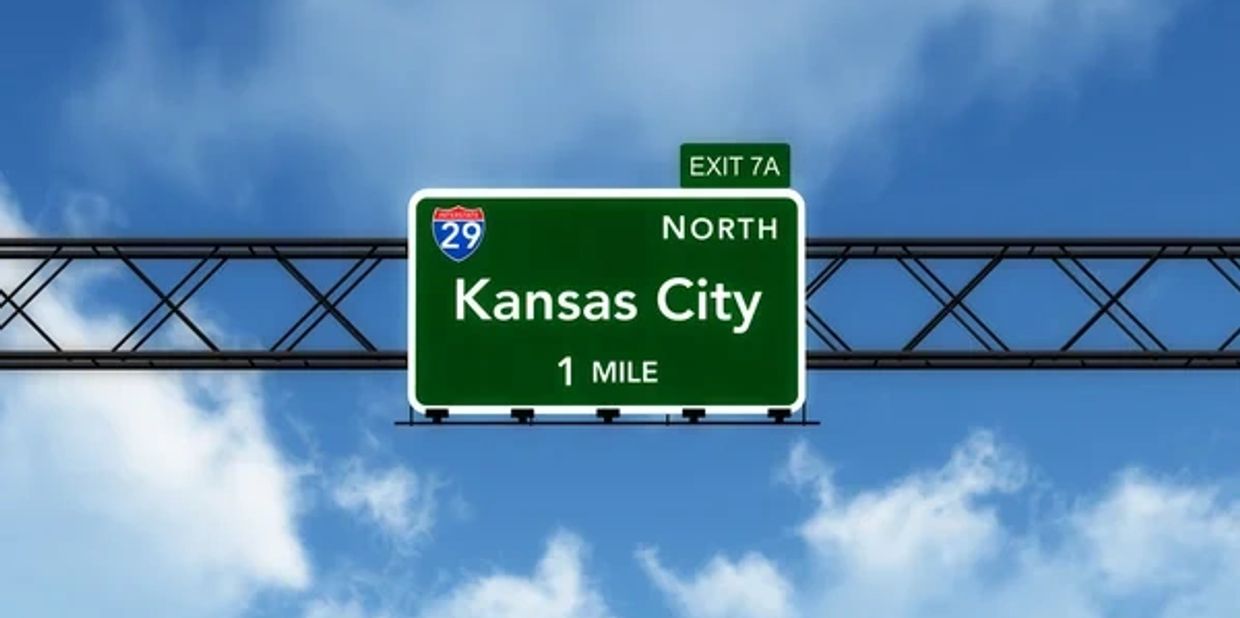 Kansas City road sign to show where mobile detailing services are provided by Qwik Detail.