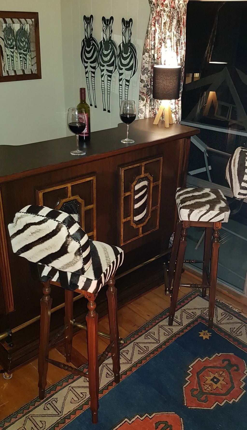 Zebra print bar sale stools for sale