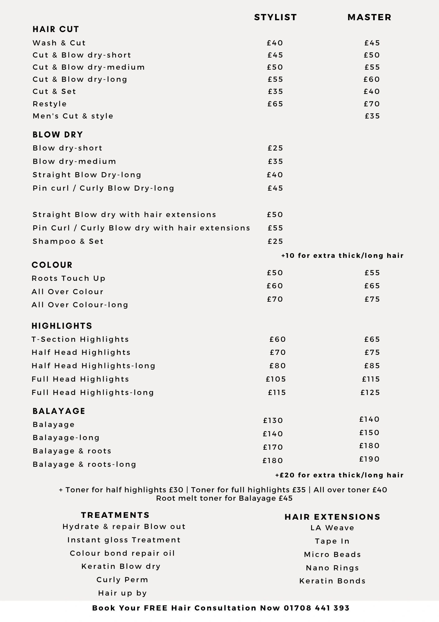 PRICE LIST 
