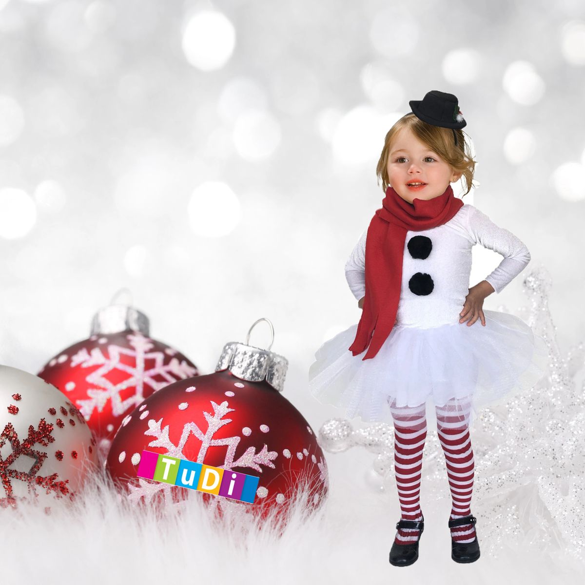 Disfraz Muñeca de Nieve Pastorela - Modelo Navidad Niña 003