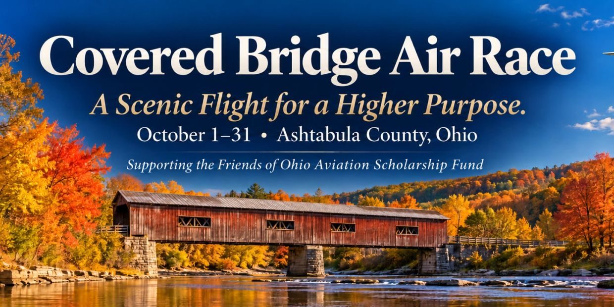 Covered Bridge Air Race event in Ohio, October 1-31.