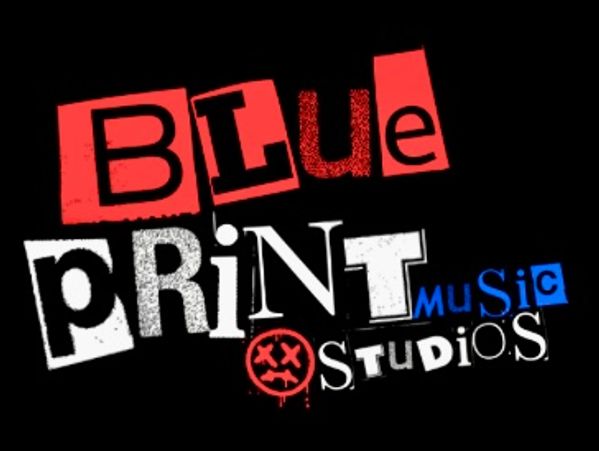 Blur print logo on black background
