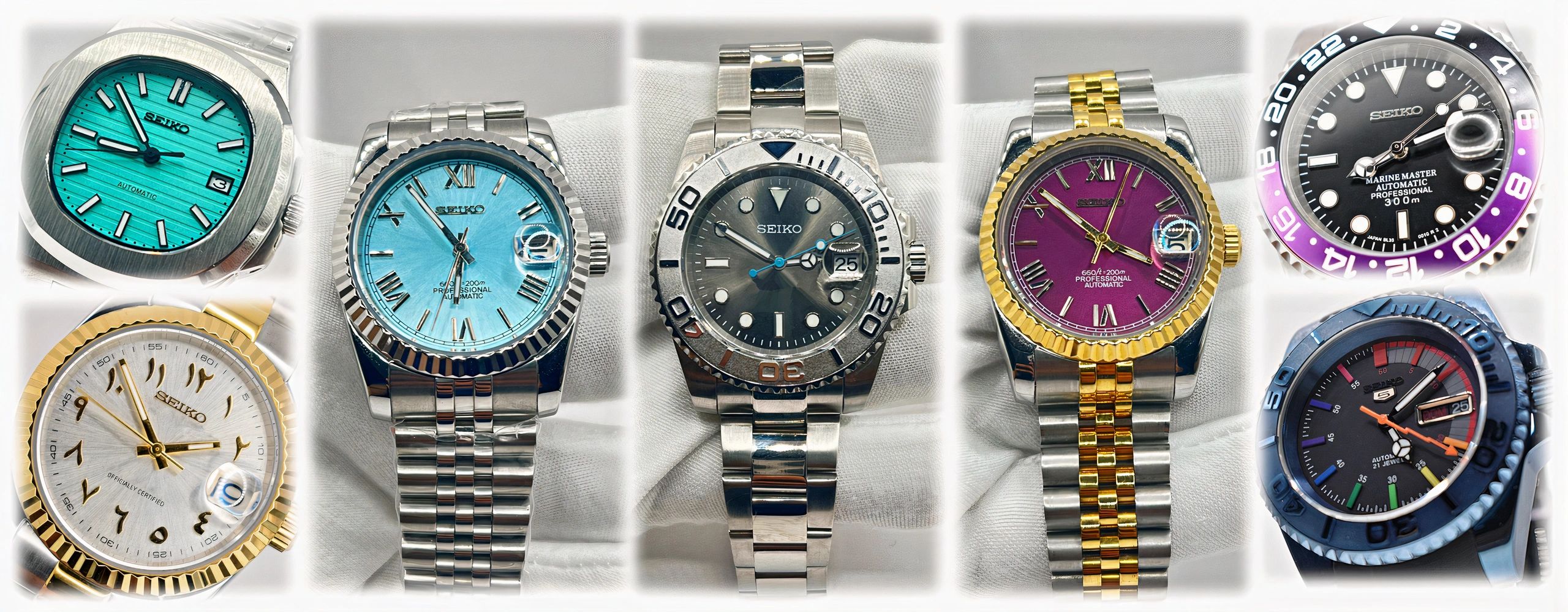 SEIKO MODS CUSTOM WATCHES - TIME PIECE MODS - UK BASED