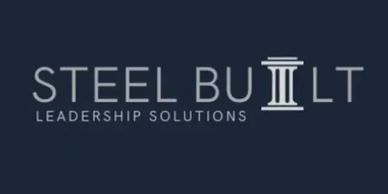 Logo for Steel Built Leadership Solutions with a pillar icon.