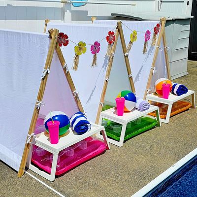Poolside cabana tents by Dreamee Slumber Parties NY.