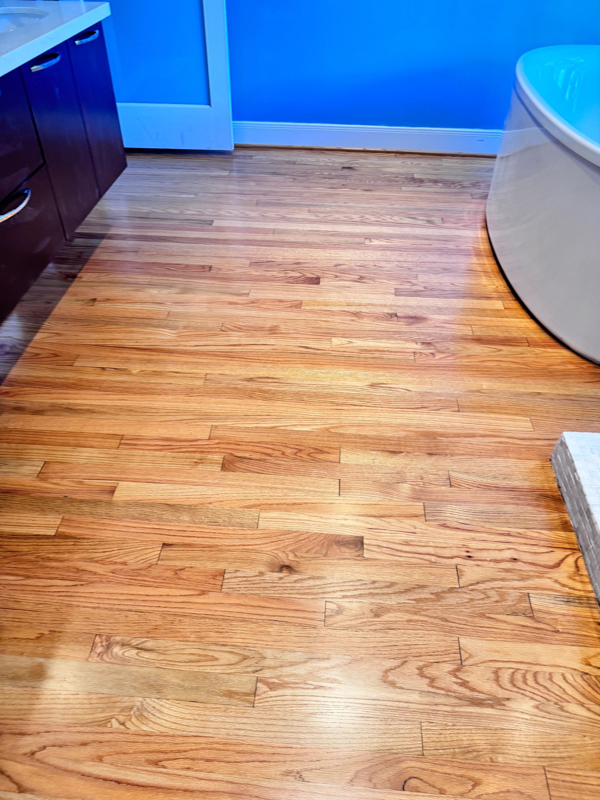 Refinished hardwood floor by Edy's Wood Floors
