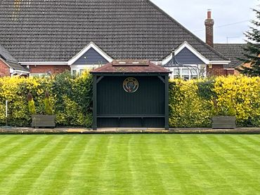 Lawn bowling green. Whittlesey town bowls club.