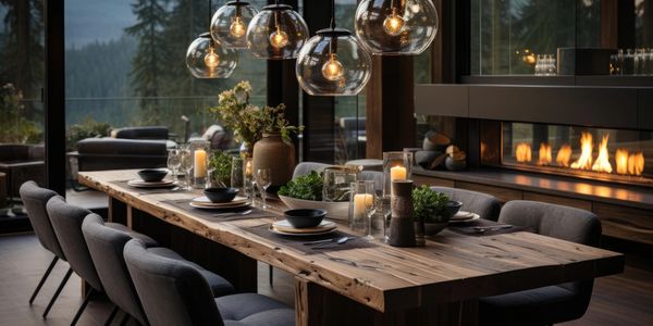 Reclaimed oak dining table