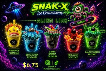 Alien-themed Italian Ice Treats from Snak-X.