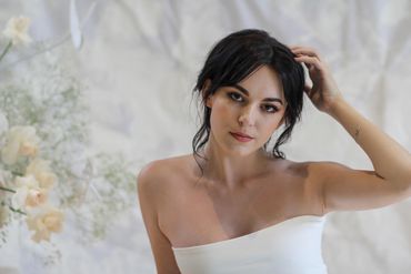 a portrait of a bride