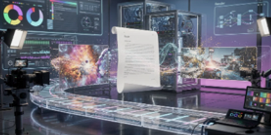 Futuristic digital interface with holographic data and advanced technology.