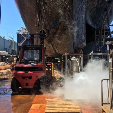 Shipyard and marine fire fighting in Vancouver, Canada