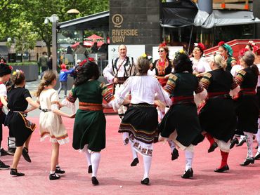 Folk Group Bulgari at Melbourne Harmony Festival, Queens Bridge 2022 Melbourne, Australia