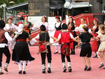 Folk Group Bulgari at Melbourne Harmony Festival, Queens Bridge 2022 Melbourne, Australia