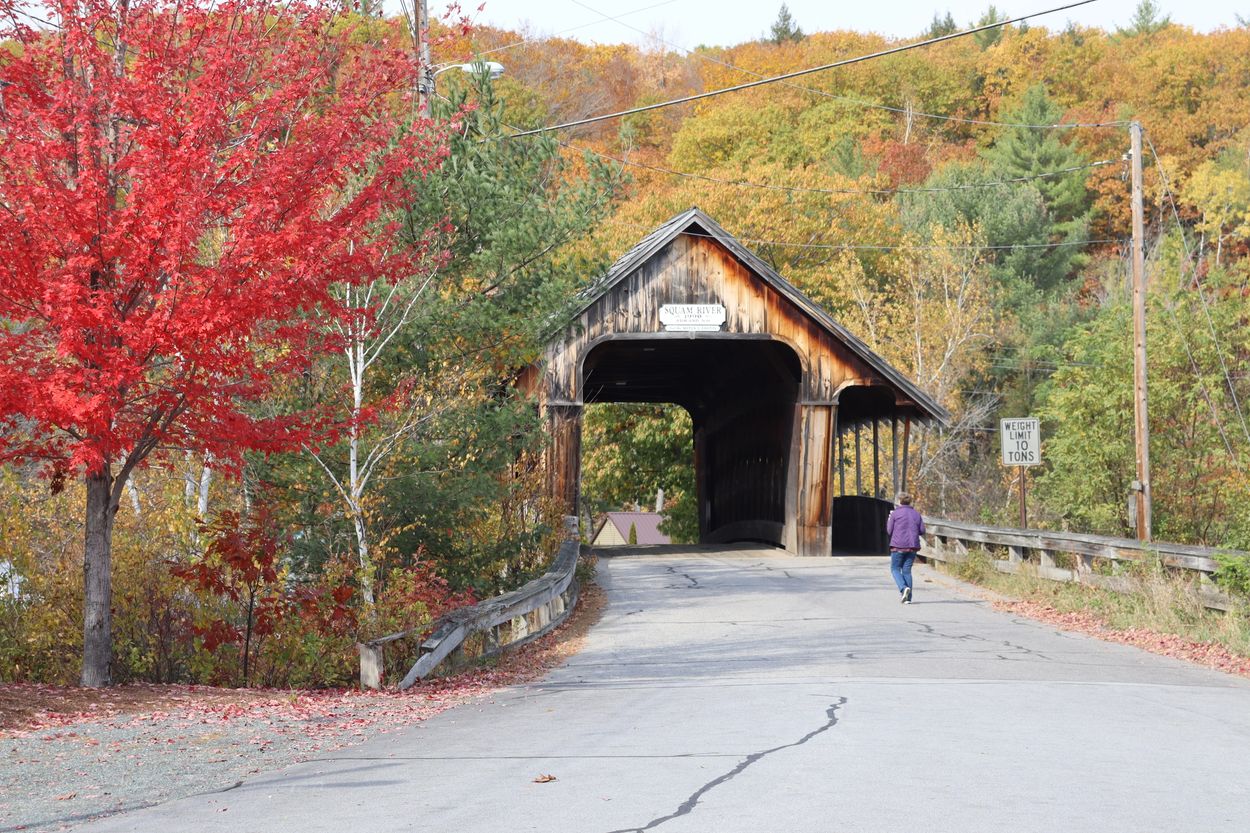 Squam River covered bridge in Ashland