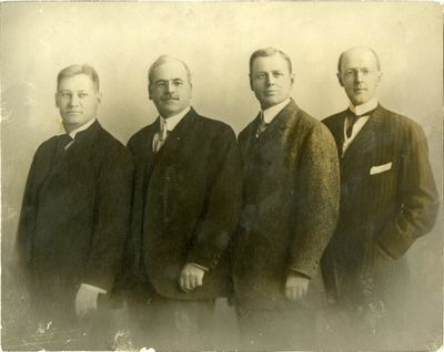 First four Rotarians: (from left) Gustavus Loehr, Silvester Schiele, Hiram Shorey, & Paul P. Harris