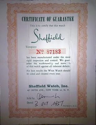 Sheffield watch company sale