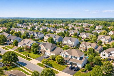 A nice neighborhood setting in the U.S. or Canada.