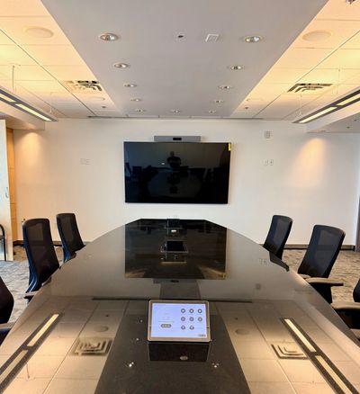 98 inch commercial boardroom TV Draper Utah with Cisco conferencing