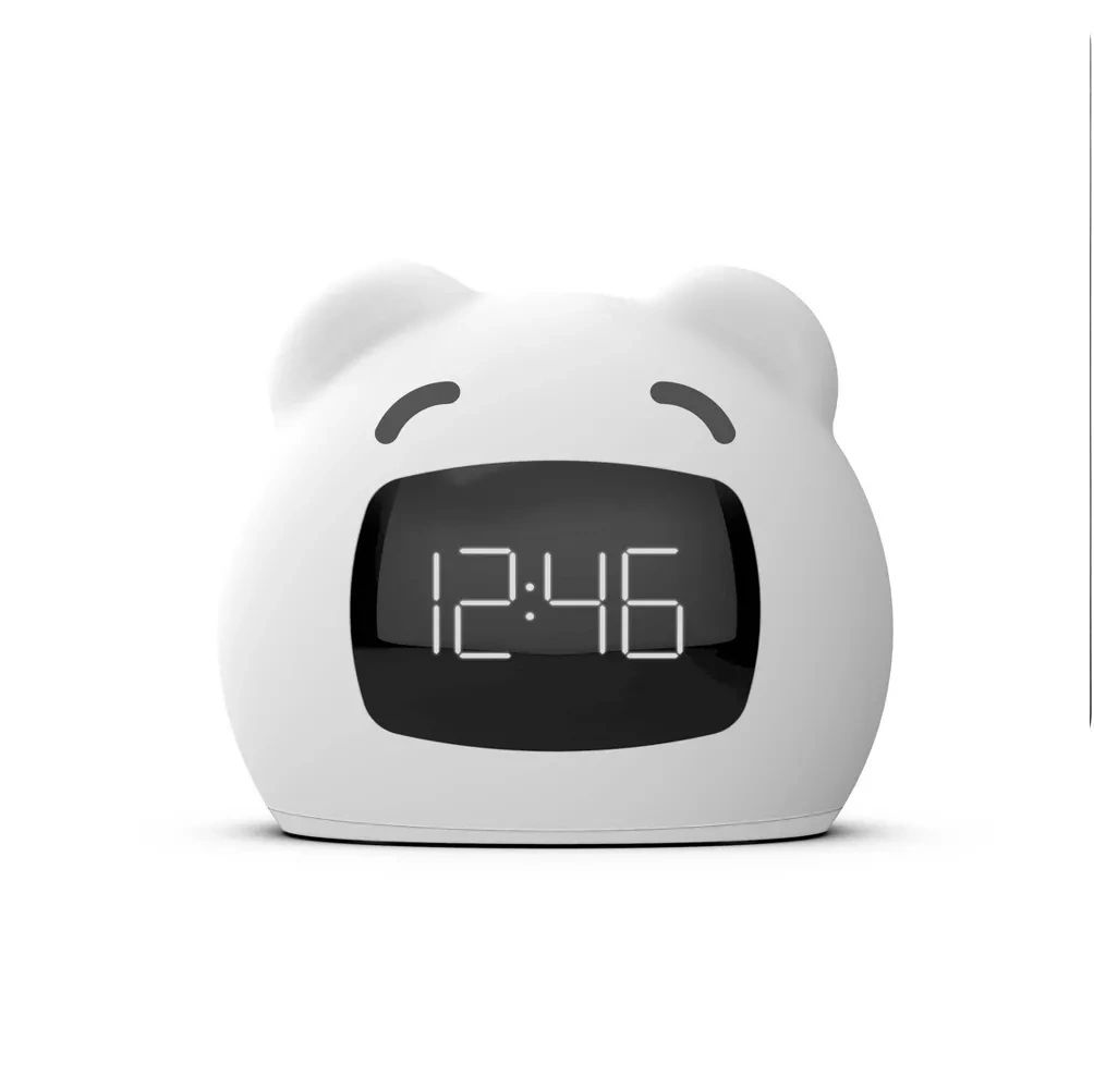 Kids' Wake Up Light Alarm Bear Clock White Capello