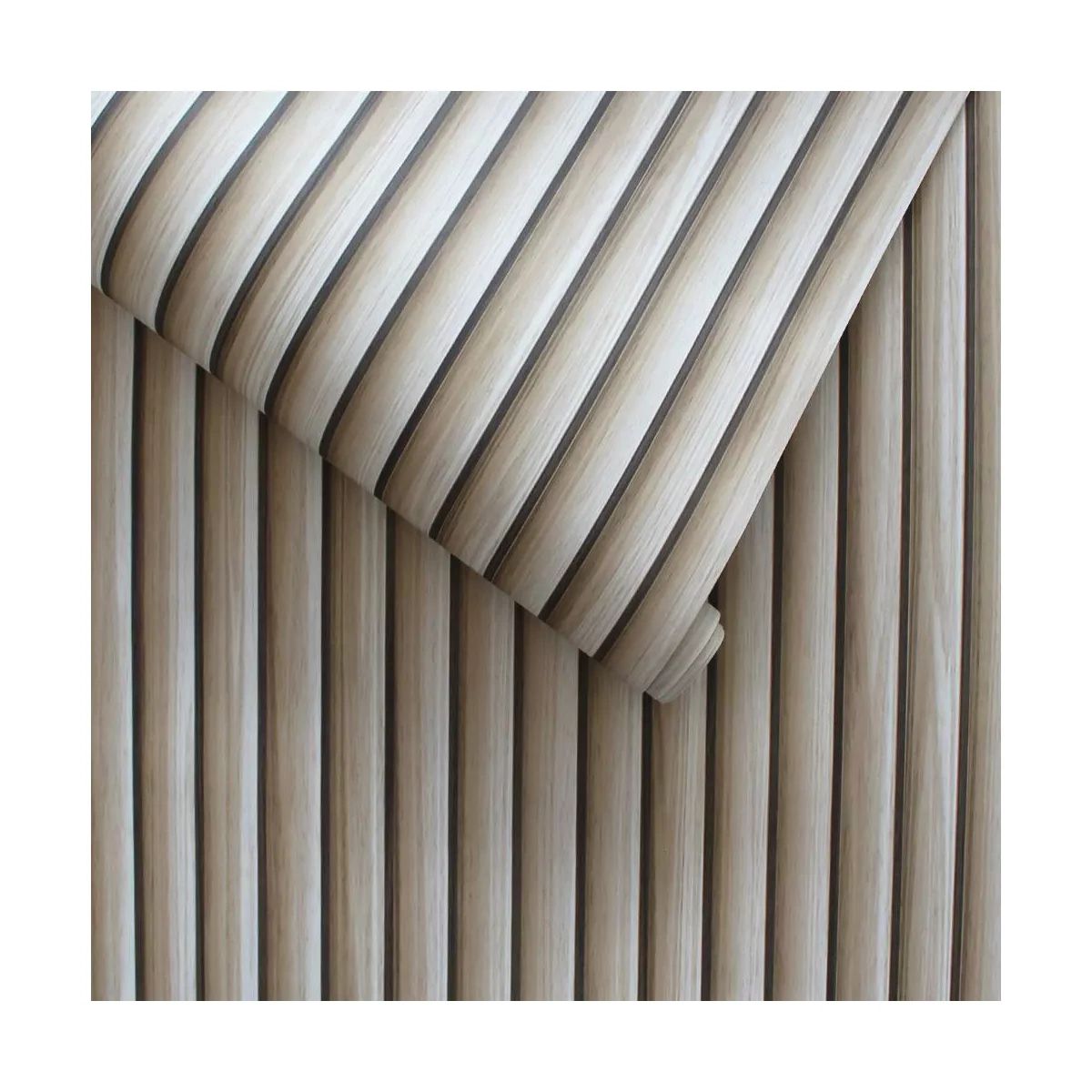 Tempaper Peel and Stick Wallpaper Reeded Wood