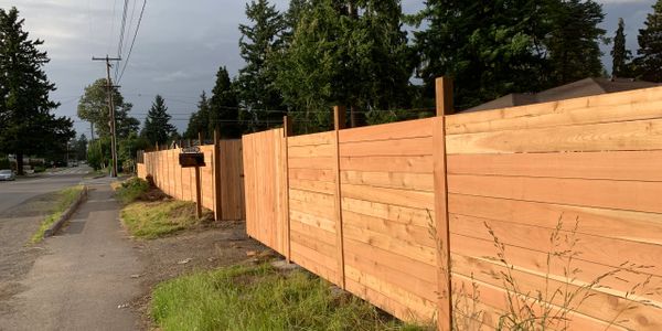 Cedar wood fence 